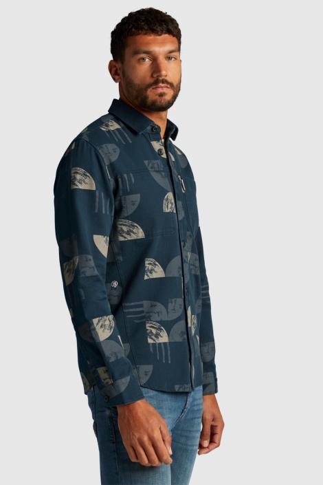 Cast Iron long sleeve shirt a/o printed slub
